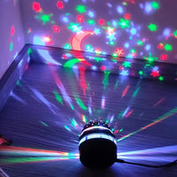 LED Starry Sky Projector Night Light – USB Moon & Star Atmosphere Lamp