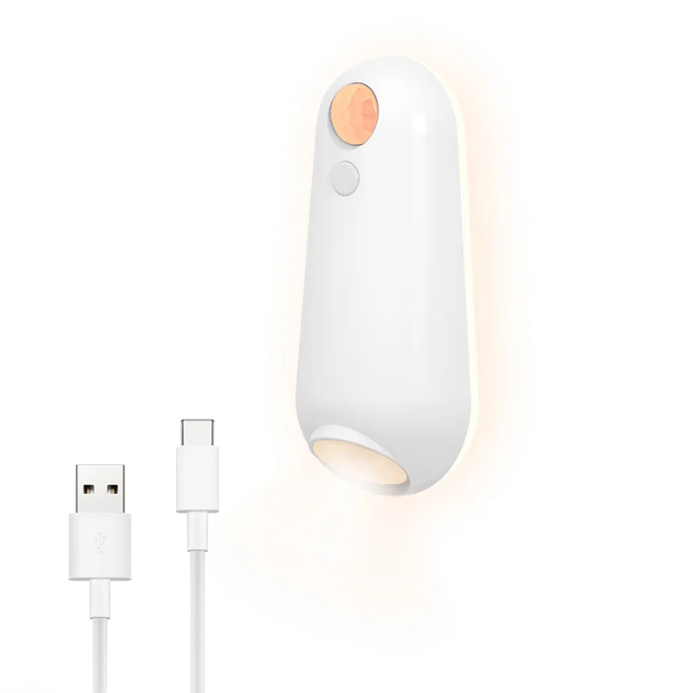 Smart Motion Sensor Night Light – USB Rechargeable LED Projector Toilet & Wall Lamp