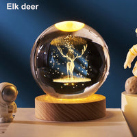 3D Crystal Solar System LED Globe – Luxury Astronomical Décor