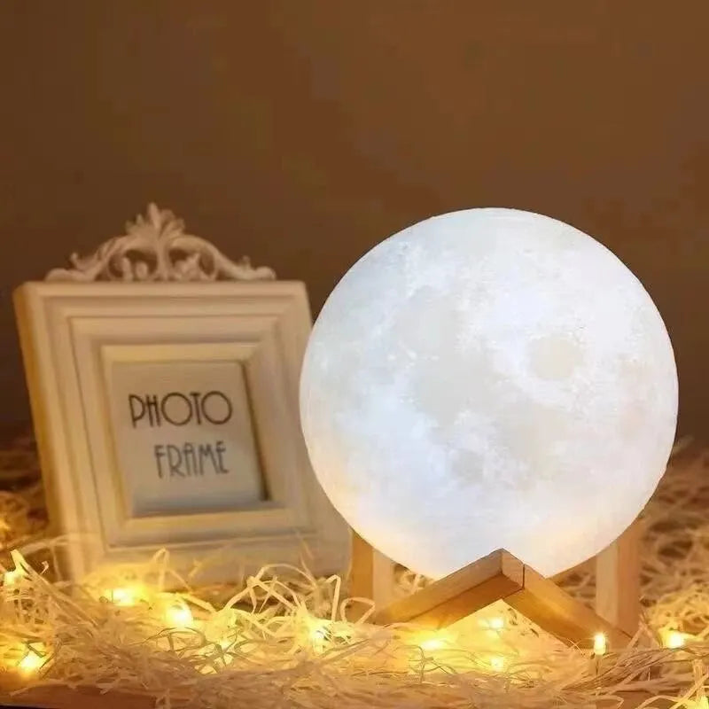 LED Moon Light Galaxy Night Lamp – DIY Moon Night Light, Warm Glow Bedroom Décor
