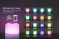 RGB Touch Night Light – Rechargeable Ambient Table Lamp with Remote
