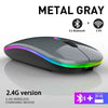 RGB Wireless Bluetooth Mouse – Rechargeable Ergonomic Design with Precision DPI Control