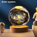 3D Crystal Solar System LED Globe – Luxury Astronomical Décor