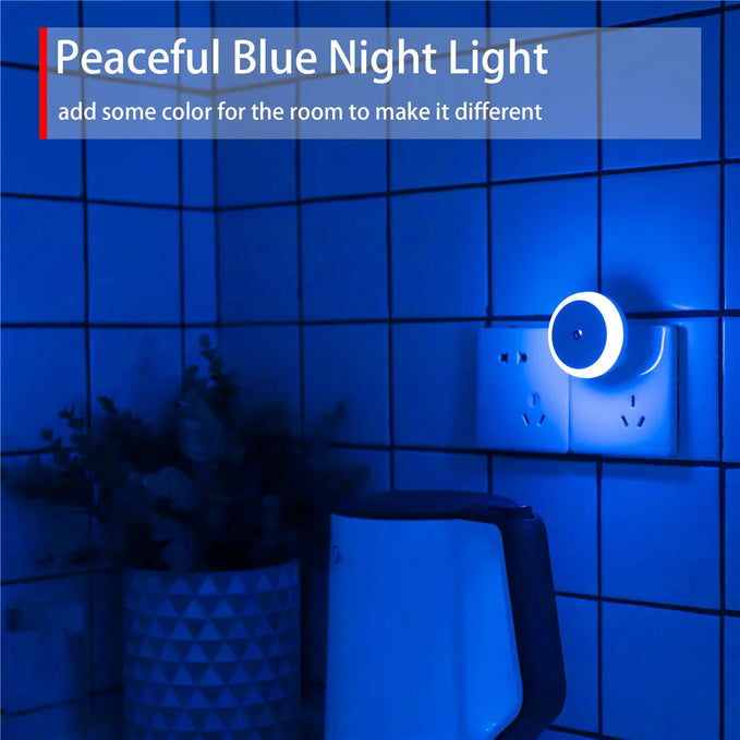 LED Dusk-to-Dawn Smart Night Light – Auto-Dimming Plug-In Wall Lamp