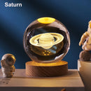3D Crystal Solar System LED Globe – Luxury Astronomical Décor