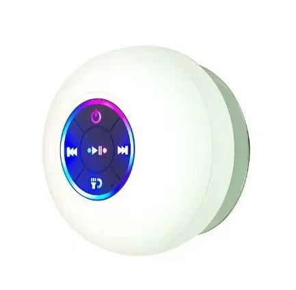 Portable Bluetooth Speaker with LED Lights – IPX4 Waterproof, Suction Cup Mini Stereo Speaker