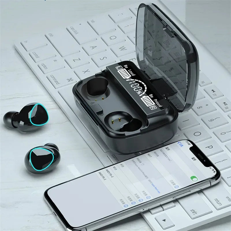 M10 Wireless Earbuds – 9D Stereo Sound, 3500mAh Power Case & Waterproof Sports Design