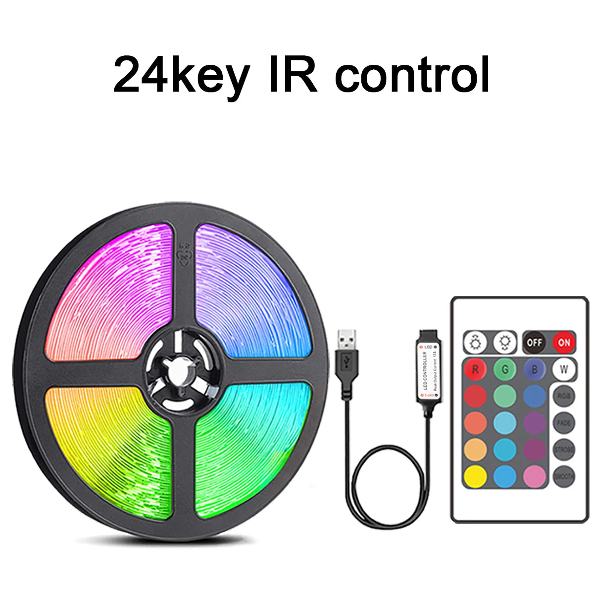 RGB LED Strip Lights with 44-Key Remote