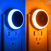 LED Dusk-to-Dawn Smart Night Light – Auto-Dimming Plug-In Wall Lamp